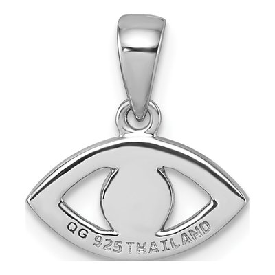 Sterling Silver CZ Evil Eye Pendant – view 4