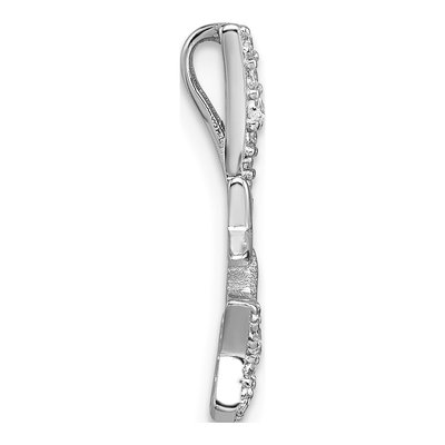 Sterling Silver CZ Shooting Stars Slide Pendant – view 3