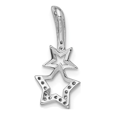 Sterling Silver CZ Shooting Stars Slide Pendant – view 4