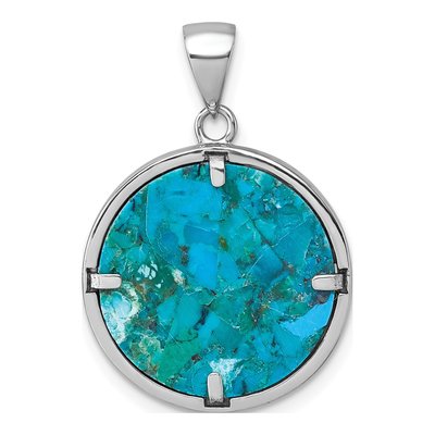 Sterling Silver Turquoise Tree of Life Pendant – view 4