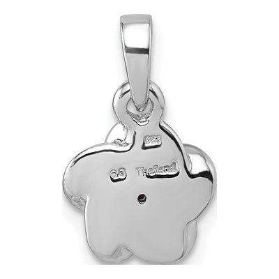 Sterling Silver CZ Flower Pendant – view 4