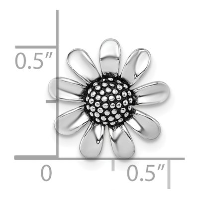 Sterling Silver Sunflower Slide Pendant – view 5