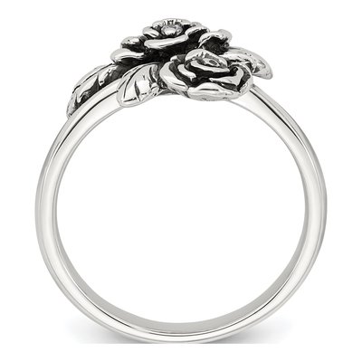 Sterling Silver CZ Flower Ring – view 3