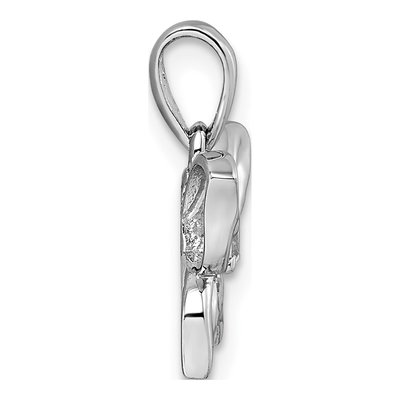 Sterling Silver CZ Butterfly Pendant – view 3
