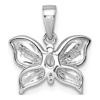 Sterling Silver CZ Butterfly Pendant – view 4