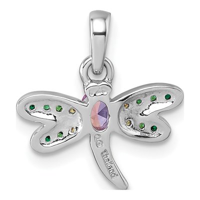 Sterling Silver CZ Dragonfly Pendant – view 4
