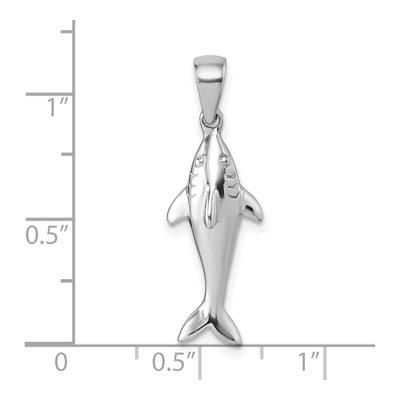 Sterling Silver Shark Pendant – view 5