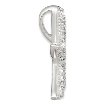 Sterling Silver CZ Starfish Slide Pendant – view 3