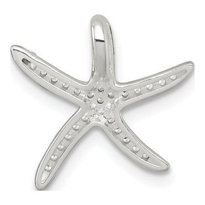 Sterling Silver CZ Starfish Slide Pendant – view 4