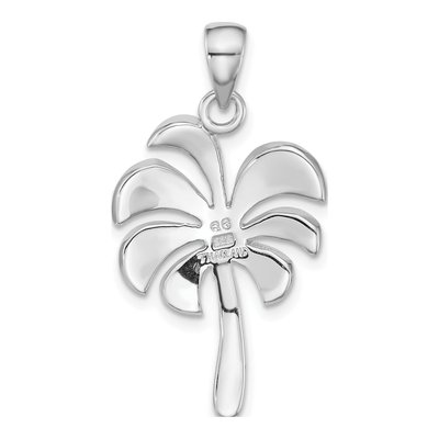 Sterling Silver Lab-Created Opal Palm Tree Pendant – view 3