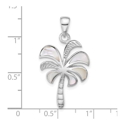 Sterling Silver Lab-Created Opal Palm Tree Pendant – view 4