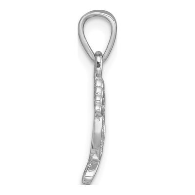 Sterling Silver CZ Footprints Pendant – view 3