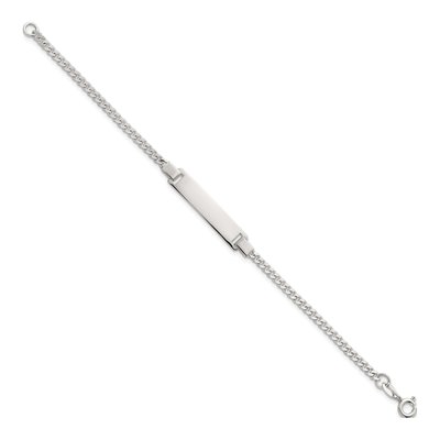 Sterling Silver Kids' Curb ID Bracelet – view 3
