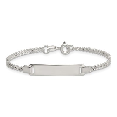 Sterling Silver Kids' Curb ID Bracelet – view 4
