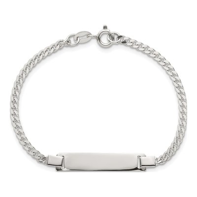 Sterling Silver Kids' Curb ID Bracelet – view 5