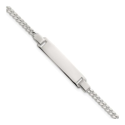 Sterling Silver Kids' Curb ID Bracelet