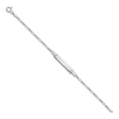 Sterling Silver Kids' Figaro ID Bracelet – view 3
