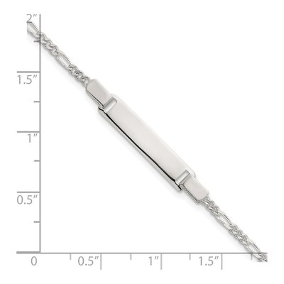 Sterling Silver Kids' Figaro ID Bracelet – view 6