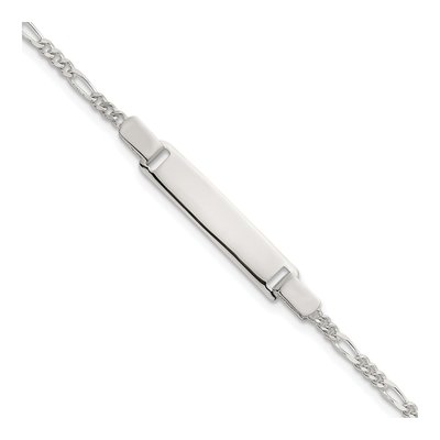 Sterling Silver Kids' Figaro ID Bracelet