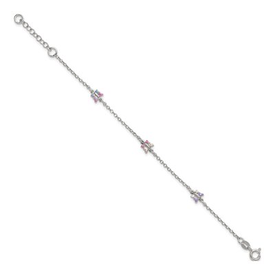 Sterling Silver Enameled Butterfly Bracelet – view 2