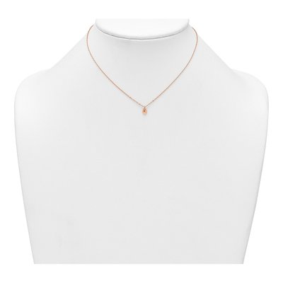 Rose Gold-Plated Sterling Silver Girls' Heart Pendant Necklace – view 4