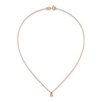 Rose Gold-Plated Sterling Silver Girls' Heart Pendant Necklace – view 5