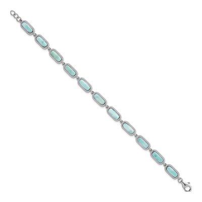 Sterling Silver Larimar Bracelet – view 3