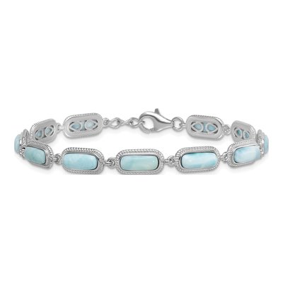 Sterling Silver Larimar Bracelet – view 4