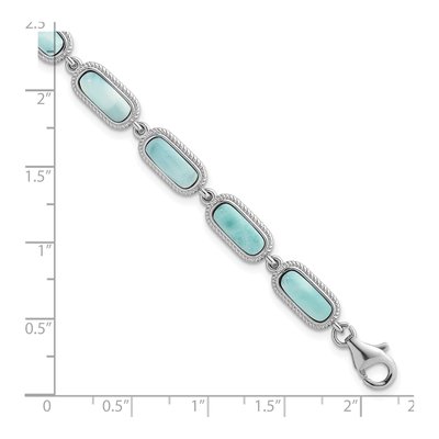 Sterling Silver Larimar Bracelet – view 6