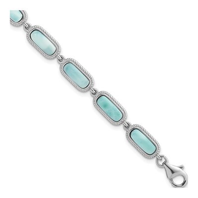 Sterling Silver Larimar Bracelet