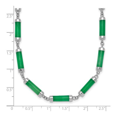 Sterling Silver Jade Bar Necklace – view 6
