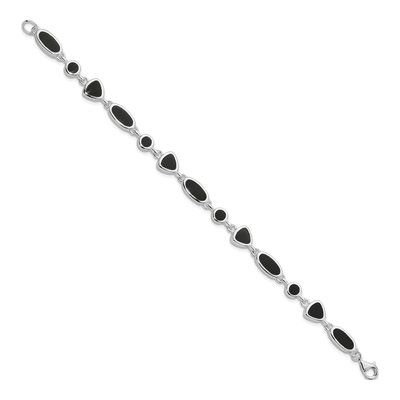 Sterling Silver Onyx Bracelet – view 2