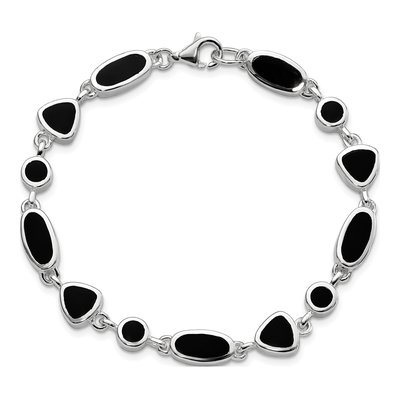 Sterling Silver Onyx Bracelet – view 3