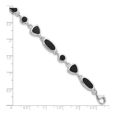 Sterling Silver Onyx Bracelet – view 4