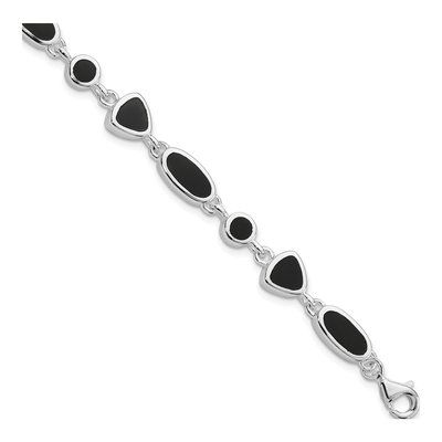 Sterling Silver Onyx Bracelet