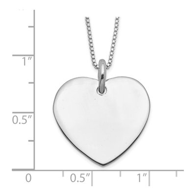Sterling Silver Heart Pendant Necklace – view 4