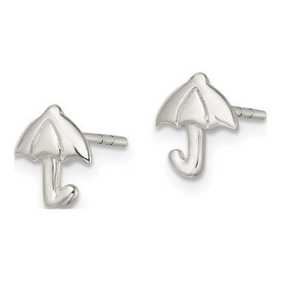 Sterling Silver Girls' Umbrella Stud Earrings – view 3