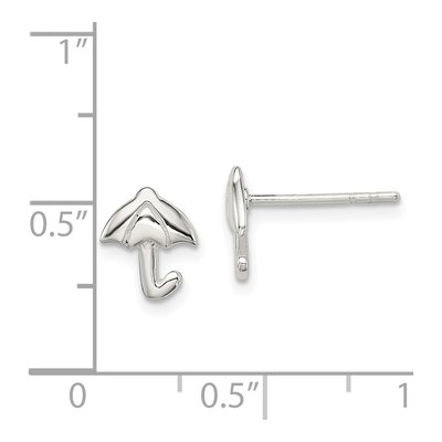 Sterling Silver Girls' Umbrella Stud Earrings – view 5