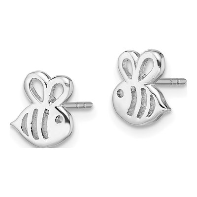 Sterling Silver Girls' Bumblebee Stud Earrings – view 3