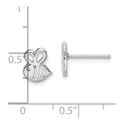 Sterling Silver Girls' Bumblebee Stud Earrings – view 5