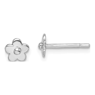 Sterling Silver Girls' Flower Stud Earrings
