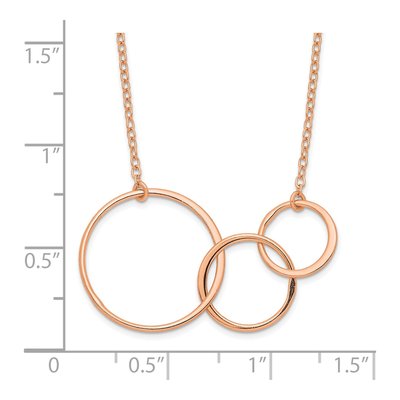 Rose Gold-Plated Sterling Silver Intertwined Circles Necklace – view 3