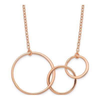 Rose Gold-Plated Sterling Silver Intertwined Circles Necklace