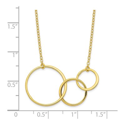 Gold-Plated Sterling Silver 3-Circle Necklace – view 4