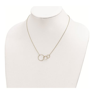 Gold-Plated Sterling Silver 3-Circle Necklace – view 5