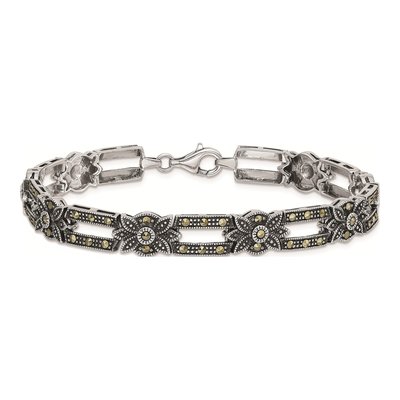 Sterling Silver Marcasite Bracelet – view 3