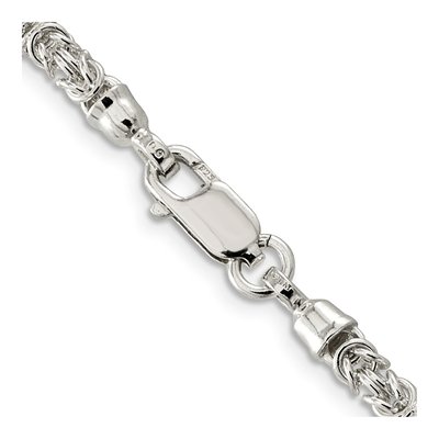 Sterling Silver 4mm Handmade Byzantine Chain – view 3
