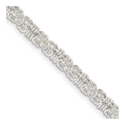 Sterling Silver 4mm Handmade Byzantine Chain