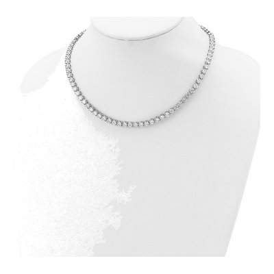 Sterling Silver CZ Fancy Mulitple Pendant Necklace – view 5