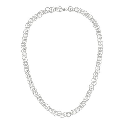 Sterling Silver Fancy Link Necklace – view 4